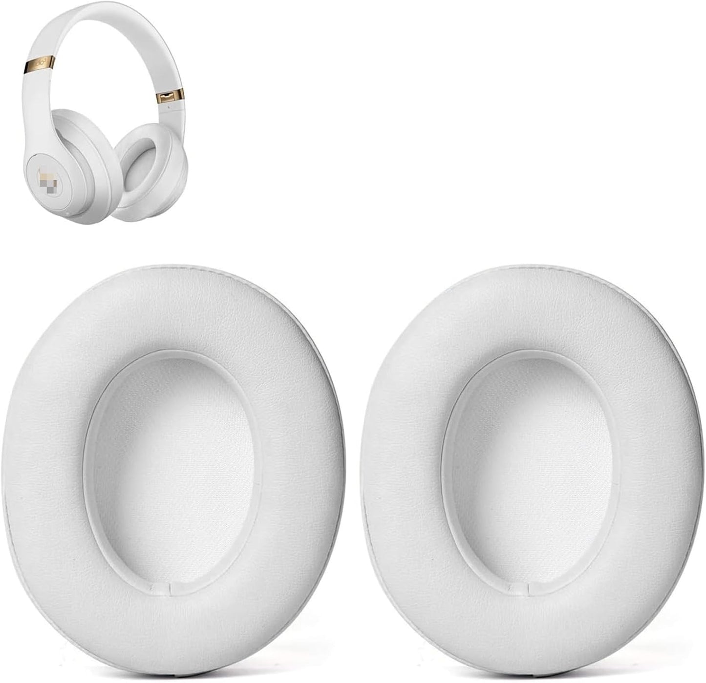 Studio 3 Ear Pads Cushions Replacement Earpads for Beats Studio 2 & Studio 3 Wired & Wireless Headphones,Ear Cushions Memory Foam Earpads with Soft Protein Leather Replacement Parts -White Floral