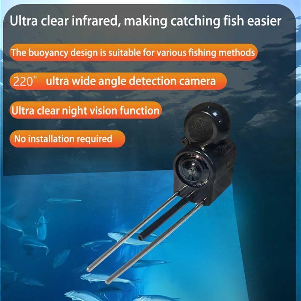 Colitt Underwater Fishing Camera, 2025 New Colitt Fishing Camera, 4.3 Inch LCD and HD Lens, 220° Wide Angle, with Night Vision Light, for Ice Lakes Sea Boat Fishing (50m)