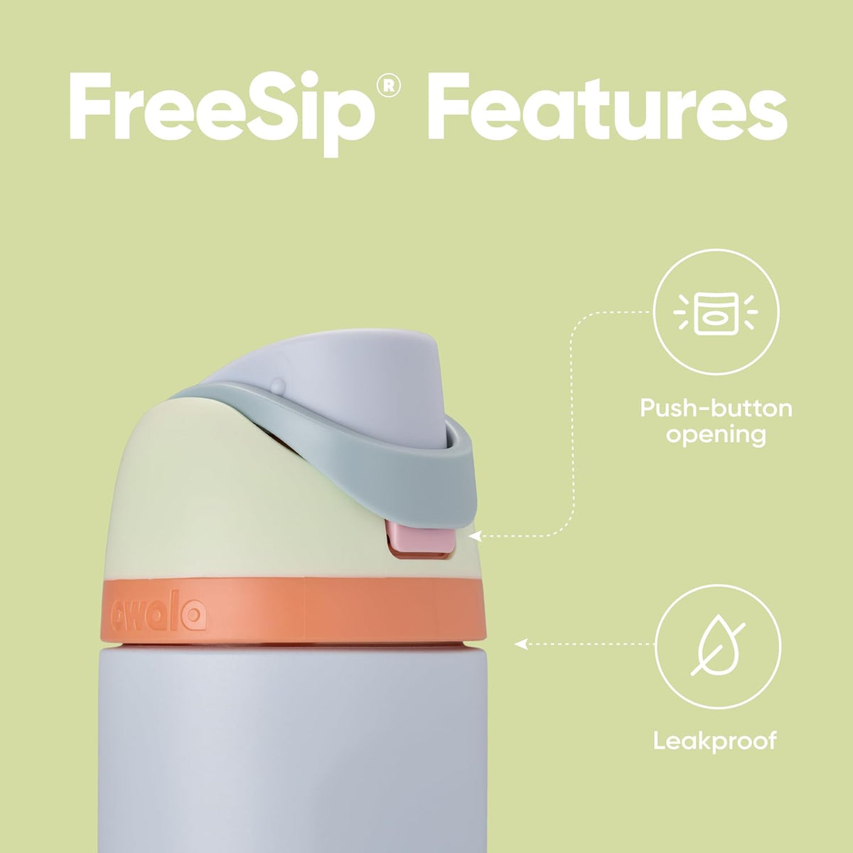 Owala FreeSip Insulated Stainless Steel Water Bottle with Straw for Sports, Travel, and School BPA-Free Sports Water Bottle, 24 oz, Beach House - PuriLite
