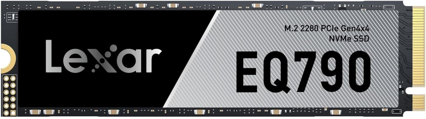 Lexar EQ790 1TB SSD M.2 2280 PCIe Gen4x4 NVMe 1.4, Blazing Speeds Up to 7000MB/s Read 5000MB/s Write for Intense Workloads & PS5 PC Gaming, High Performance Internal Solid State Drive