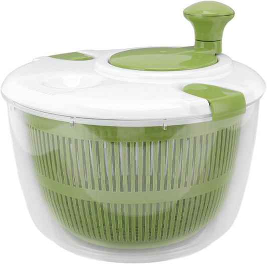 Large Salad Spinner, Fruit and Vegetable Dryer, Quick Dry Holder Design with Drain, Bowl and Strainer - Quick and Easy Multipurpose Lettuce Spinner Vegetable Fruit Dryer Kitchen Tool
