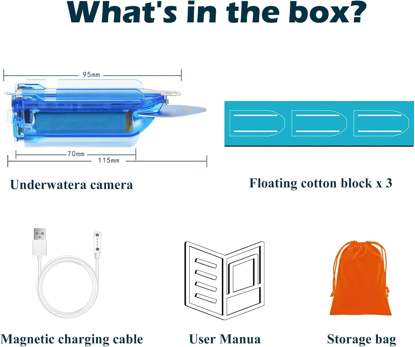 Wireless Underwater Fishing Camera 1080P HD – 98 FT Waterproof ROV Lure Action Fish Finder with 2 Hr Battery, App & Wi-Fi Control | Portable Ice, Lake, Boat, Kayak Fishing