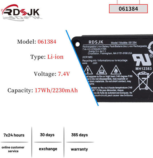 061384 063404 061385 061386 063287 Speaker Battery Replacement for Bose Soundlink Mini I one/Bose SoundLink Mini Bluetooth Speaker one/Bose SoundLink Mini Bluetooth Speaker I/Bose mini I One 7.4V 17Wh
