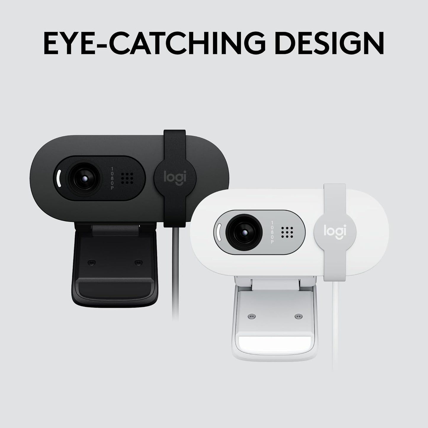 Logitech Brio 101 Full HD 1080p Webcam for Meetings and Streaming, Auto-Light Balance, Built-in Mic, Privacy Shutter, USB-A, for Microsoft Teams, Google Meet, Zoom and More - Black
