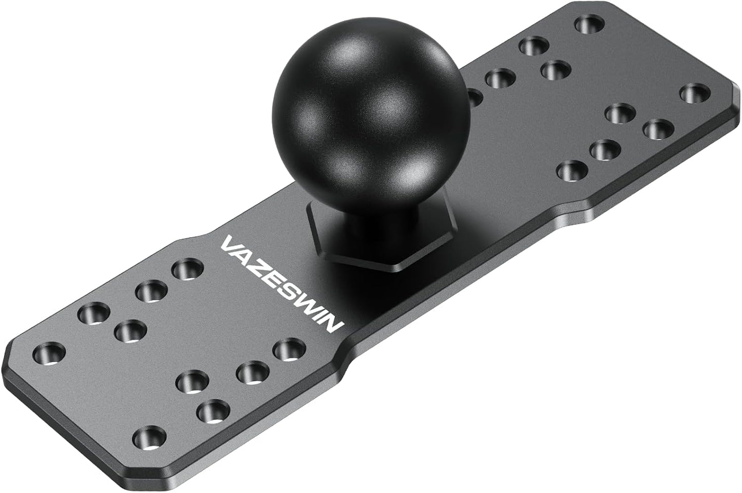VAZESWIN 1.5" Ball Aluminum Alloy Fish Finder Mounting Plate, Universal Marine Electronic Mount Plate for Garmin, Lowrance, Humminbird, Raymarine, Fit for RAM Mounts, Scotty C Size Double Socket Arms