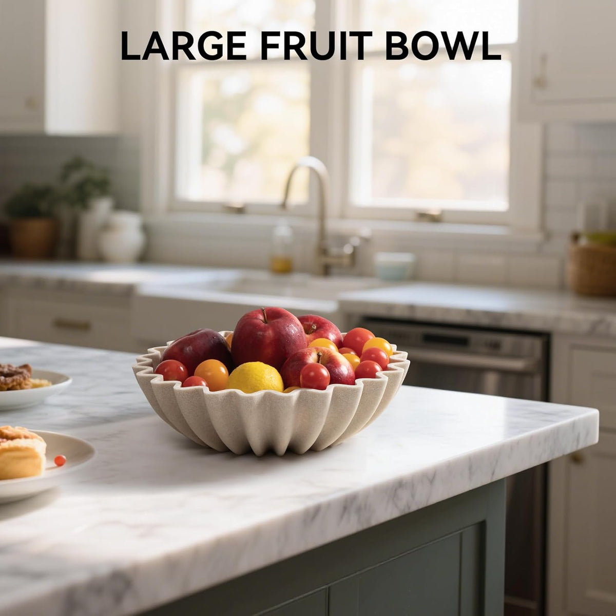 Handmade Resin Fruit Bowl | Decorative Home Bowl | Modern Centerpiece Bowl | Key and Purse Holder Bowl | Kitchen Counter Bowl - PuriLite