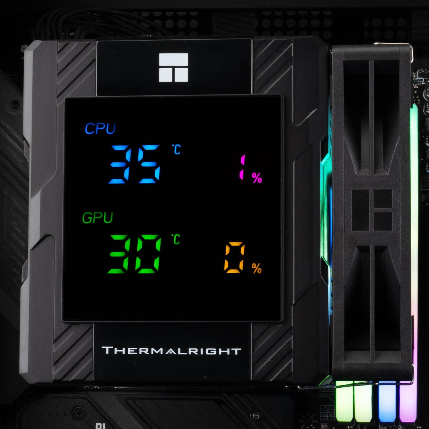 Thermalright Peerless Assassin 120 Digital ARGB Black CPU Air Cooler, Digital Screen Top Cover,6 Heatpipes Computer CPU Cooler, for AM4/AM5,Intel LGA1700/1851/1150/1151/1200,PC Cooler-Black ARGB
