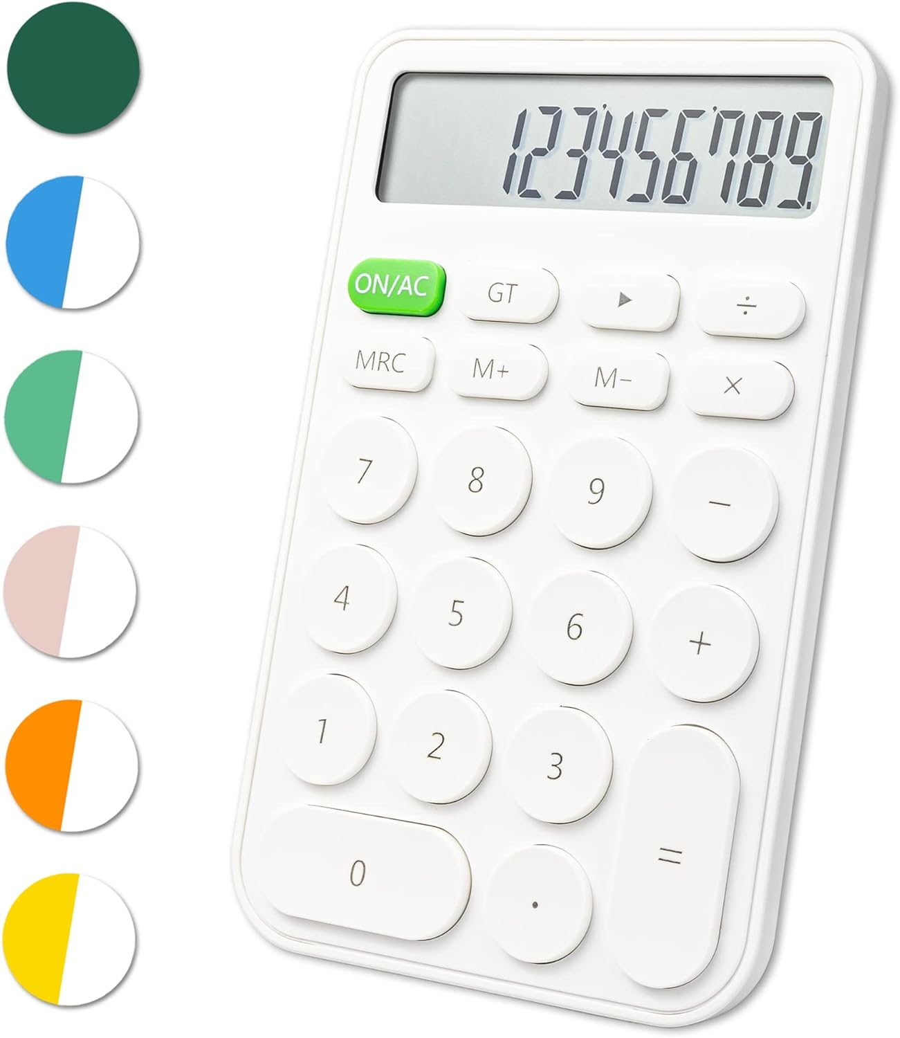 VEWINGL Mechanical Switch Calculator, 12 Digit Large LCD Display and Buttons, Great for Everyday Life and Basic Office Work, with Battery