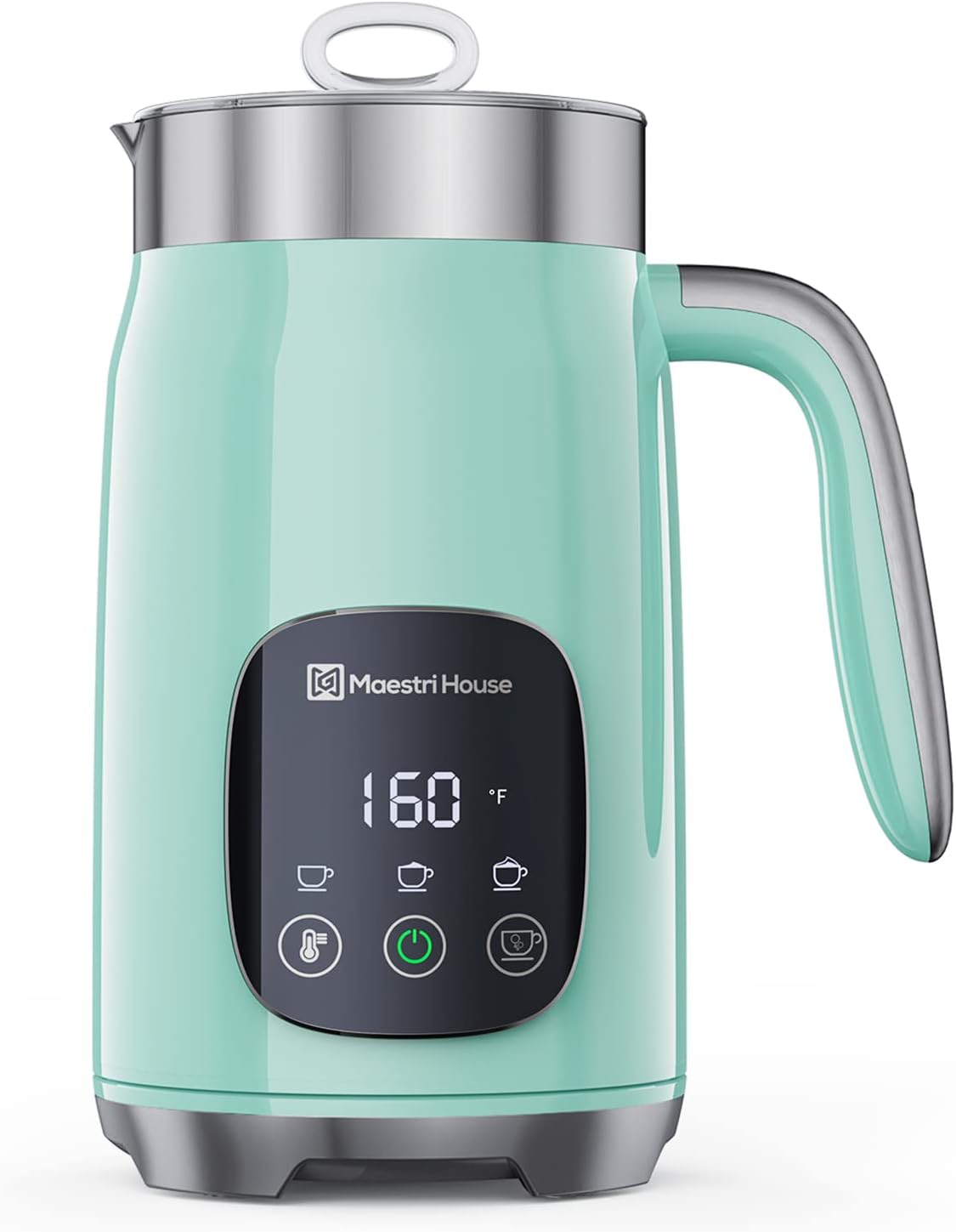Maestri House Milk Frother, Variable Temp and Froth Thickness Milk Frother and Steamer, 14.1OZ/400ML Smart Touch Control Foam Maker, Memory Function for Latte, Warm Milk, Hot Chocolate,DualFro 400