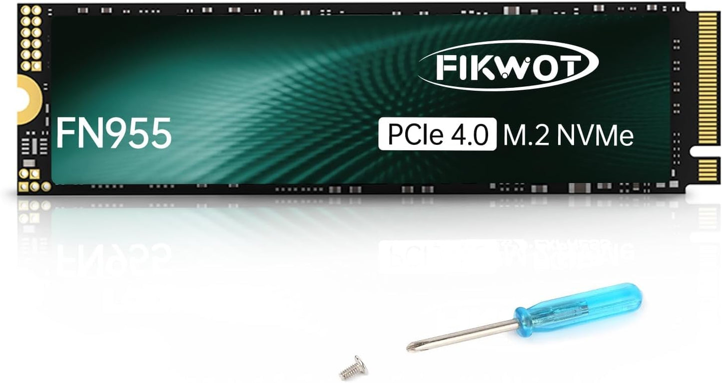 Fikwot FN970 2TB M.2 2280 PCIe Gen4 x4 NVMe 1.4 Internal Solid State Drive with Heatsink - Speeds up to 7,400MB/s, Configure DRAM Cache, Compatible PS5 Internal SSD