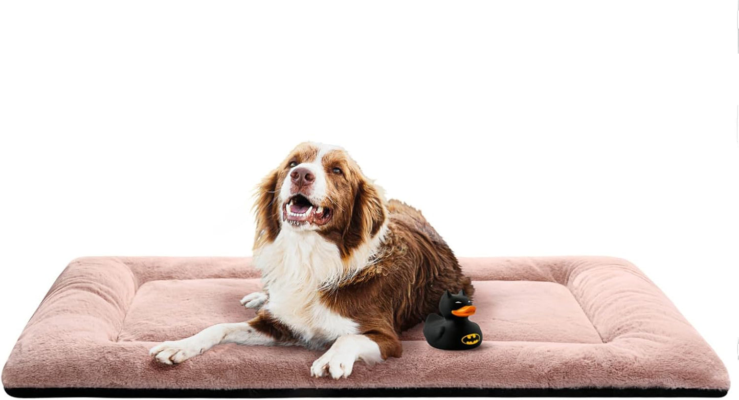 VERZEY Medium/Large Dog Bed Mat Crate Pad, 36" Metal Crates Fit, Ultra-Soft, Machine Washable & Anti-Slip Kennel Mat, Cozy Sleeping Mat for Medium/Large Dogs, Gray, 36L x 23W x 1H Inches