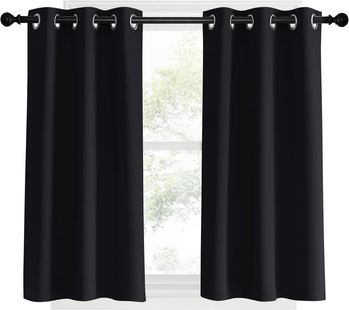 NICETOWN Blackout Curtains 2 Panels for Bedroom- Thermal Insulated Grommet Blackout Curtains 63 Inches Long for Living Room/Kitchen Rideaux occultants (2 Panels, W42 x L63 -Inch,Grey) - PuriLite