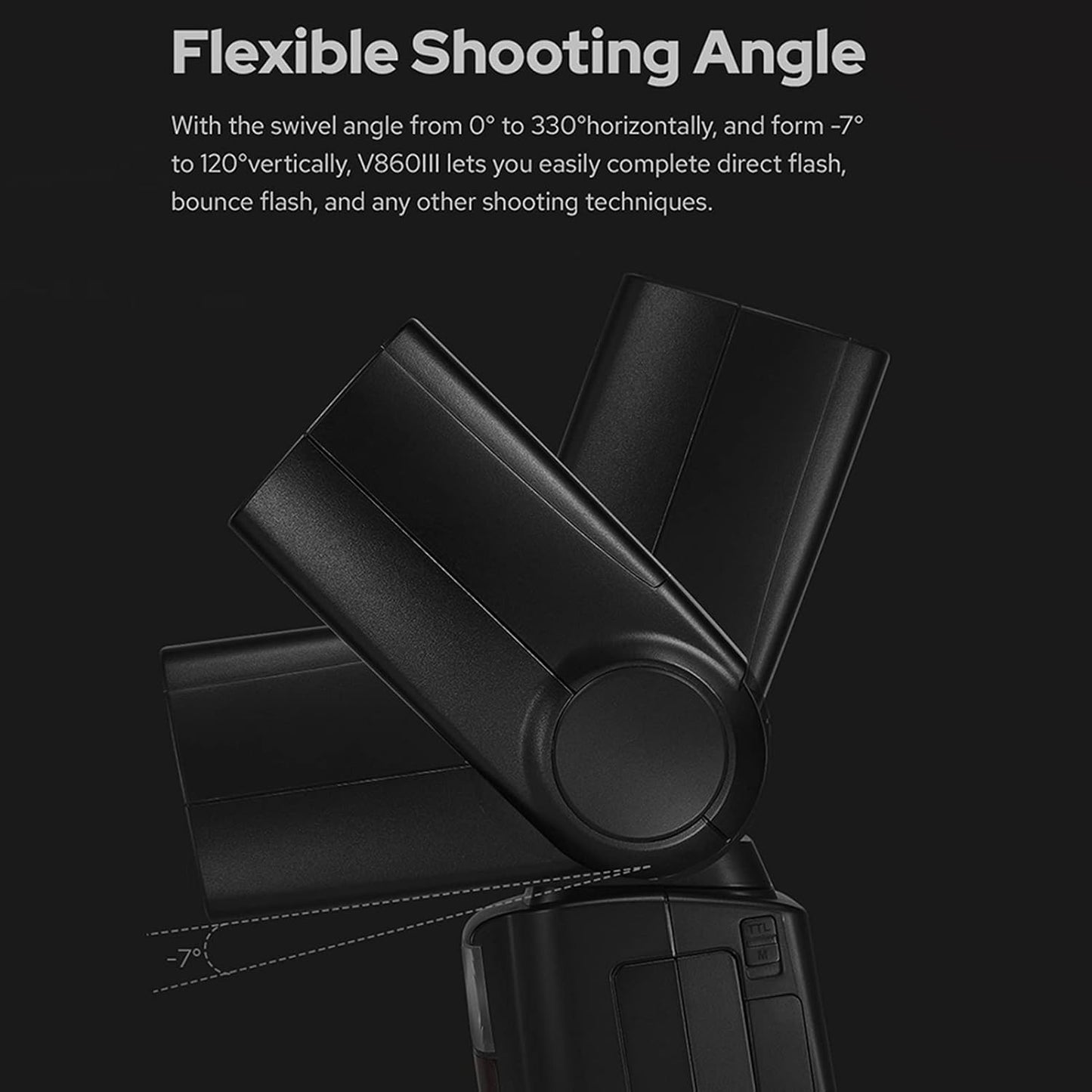 Godox V860III-S Camera Flash Light Speedlite for Sony Cameras Wireless TTL Speedlight with 7.2V / 3000mAh Rechargeable Li-ion Battery Built-in 2.4G X System Manual/Auto Flash GN60 1/8000s HSS