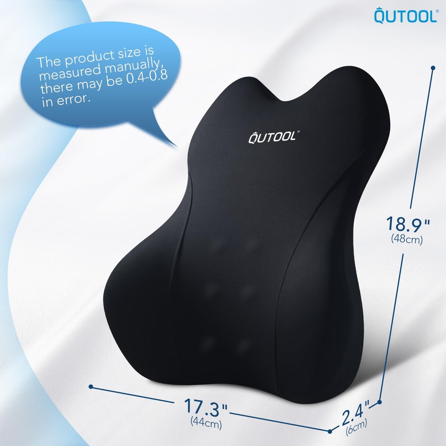 Lumbar Support Pillow for Office Chair Car Memory Foam Back Cushion Back Pain Relief Improve Posture Large Back Pillow for Computer, Gaming Chair, Recliner with Mesh Cover Double Adjustable Straps