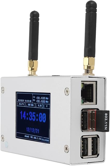 MMDVM Digital Hotspot Board, Multi Mode Digital Voice Modem with 8G Memory Card, Aluminum Housing, Support C4FM DMR DSTAR P25 for HAM Radio