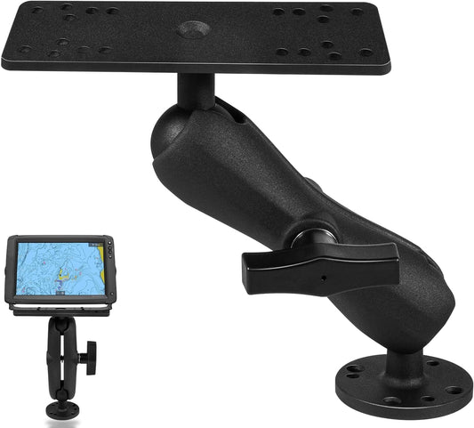 Bzsunway Medium Arm Marine Electronic/Depth Fish Finder Mount with 1.5" / C Size Ball, Medium Arm Marine Electronic/Depth Finder Mount, Suitable for Garmin, Lowrance and Helix 8-10