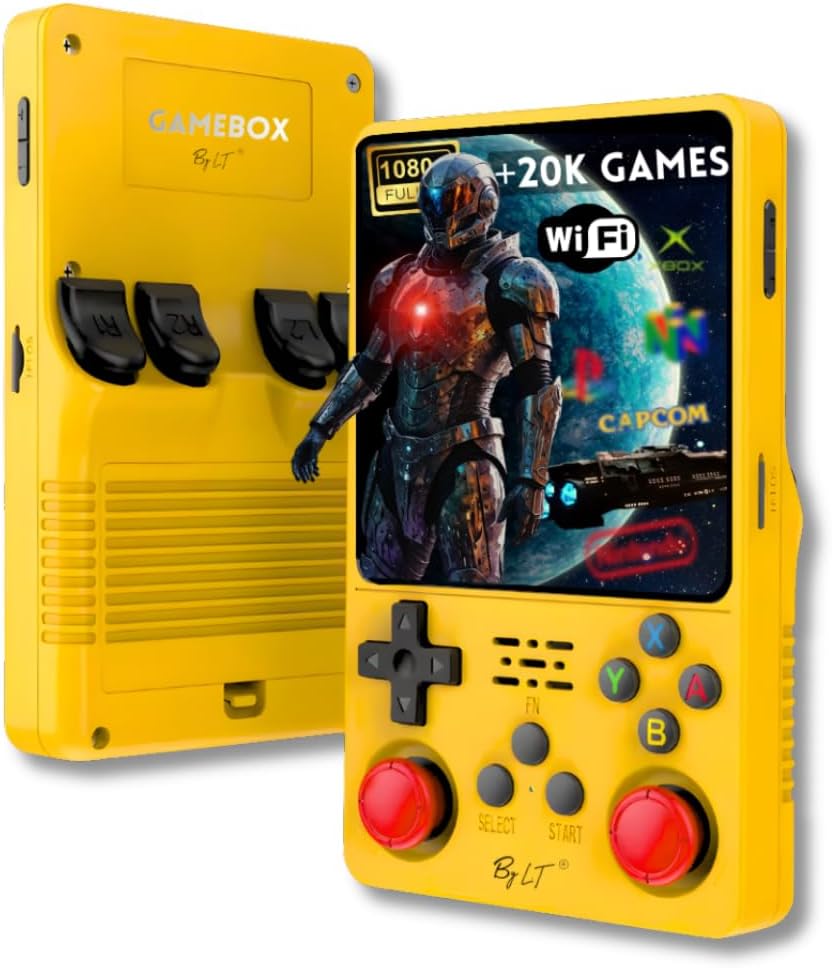 Portable Handheld Gaming Console with Large 4-Inch HD Screen, Built-In Game Library, Expandable Storage, Multiplayer Support, and Long Battery Life - PuriLite