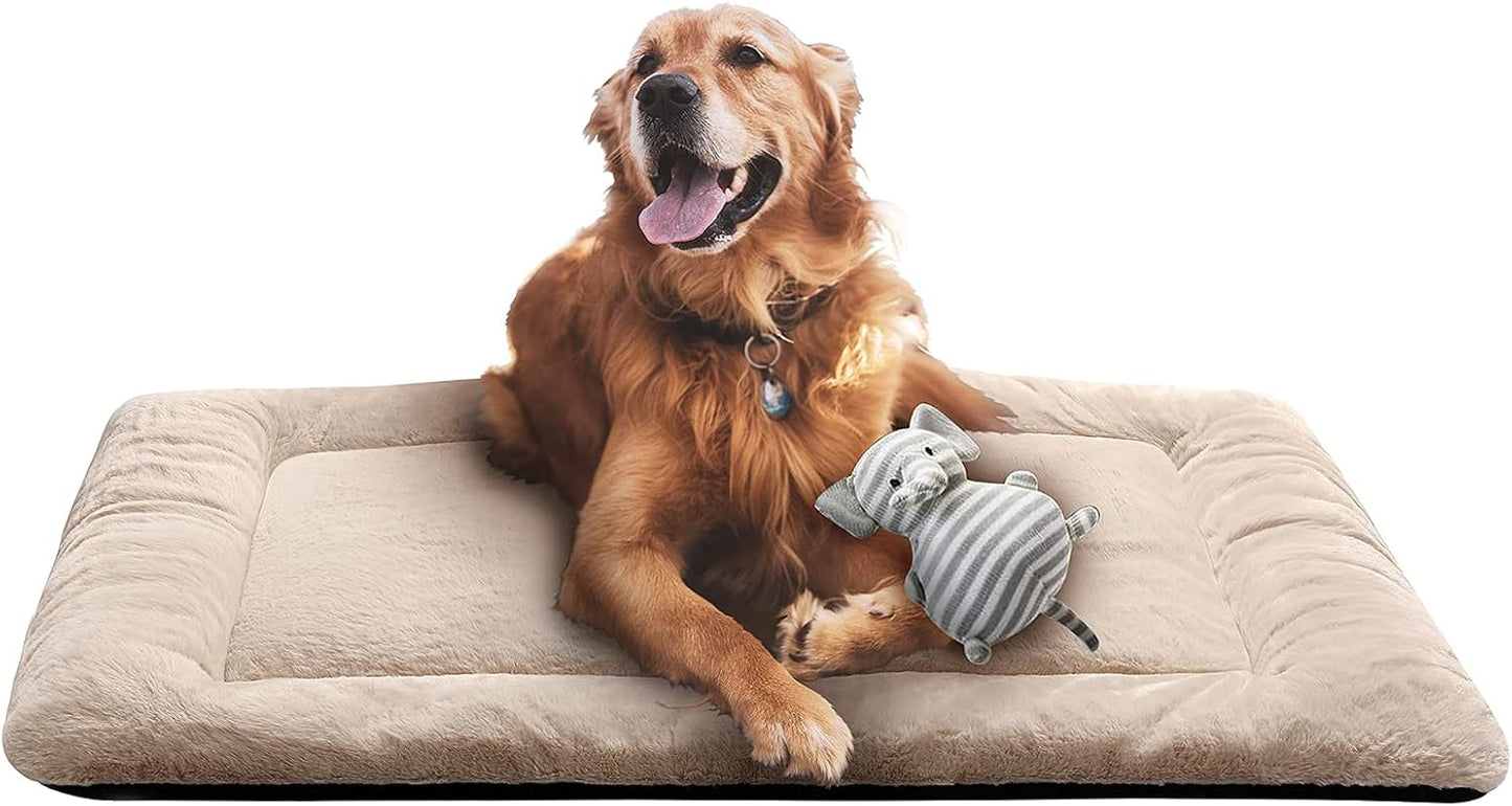 VERZEY Medium/Large Dog Bed Mat Crate Pad, 36" Metal Crates Fit, Ultra-Soft, Machine Washable & Anti-Slip Kennel Mat, Cozy Sleeping Mat for Medium/Large Dogs, Gray, 36L x 23W x 1H Inches