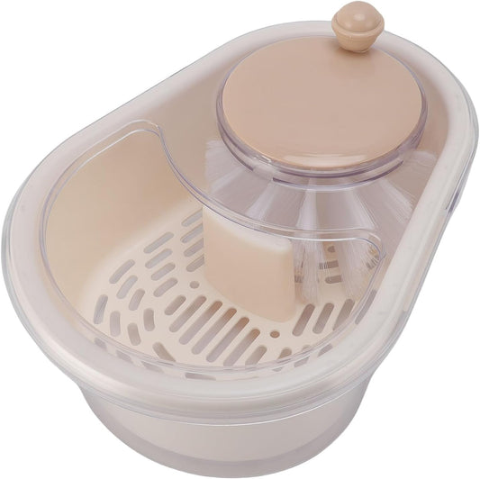 Salad Spinner with Brush, Large Capacity Lettuce Spinner Lettuce Dryer with Drainage Hole, Salad Dryer for Washing, Spinning, and Draining Greens, Fruits, and Vegetables Berry