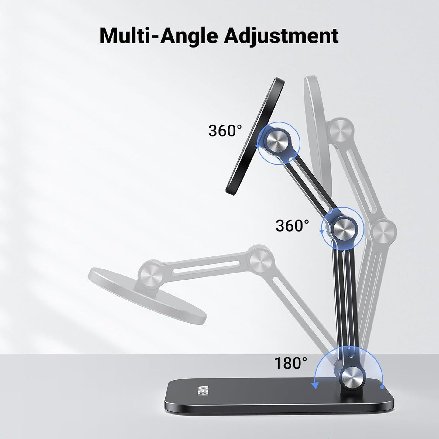 UGREEN Magnetic Phone Stand Compatible with MagSafe, Angle Adjustable Aluminum Holder for Desk, Thick Base Compatible for iPhone 16 15 14 13 12 Pro