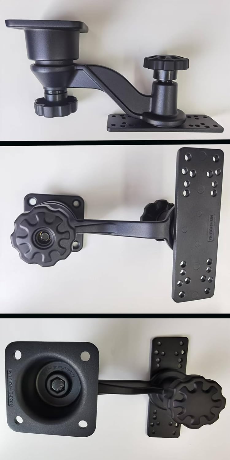 Beigaoxu Cross arm Fish Finder Mount HB01, Used to Fix Fish Finder and Chart Plotters, Compatible with More Marine Electronic Devices Such as Garmin, Lowrance, Etc - PuriLite