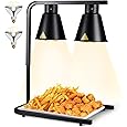 Food Heat Lamp Commercial Food Warmer Lamp Buffet Food Heat Lamp (Silver)