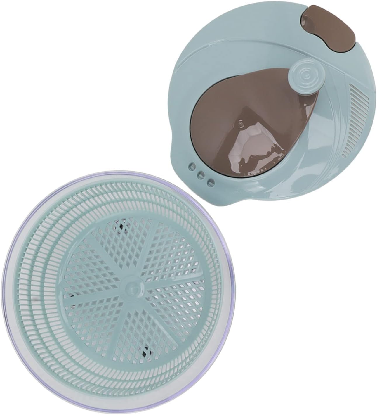 Haofy Plastic Salad Spinner Fast Mixing Salad Dehydrator for Kitchen, Spinners for Vegetables and Fruit (Blue)