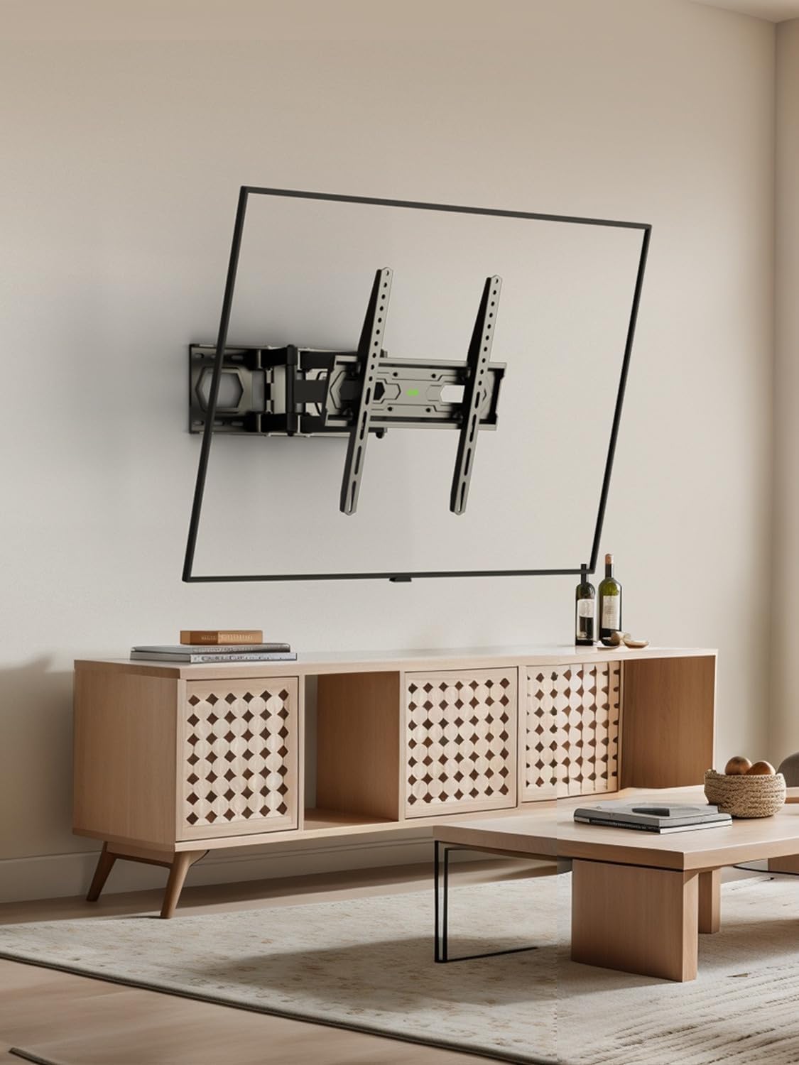 USX MOUNT UL Listed Full Motion TV Wall Mount for Most 32-70 inch TVs up to 110lbs, Wall Mount TV Bracket with Dual Swivel Articulating Arms, Max VESA 400x400mm and 16" Wood Studs, XMM021