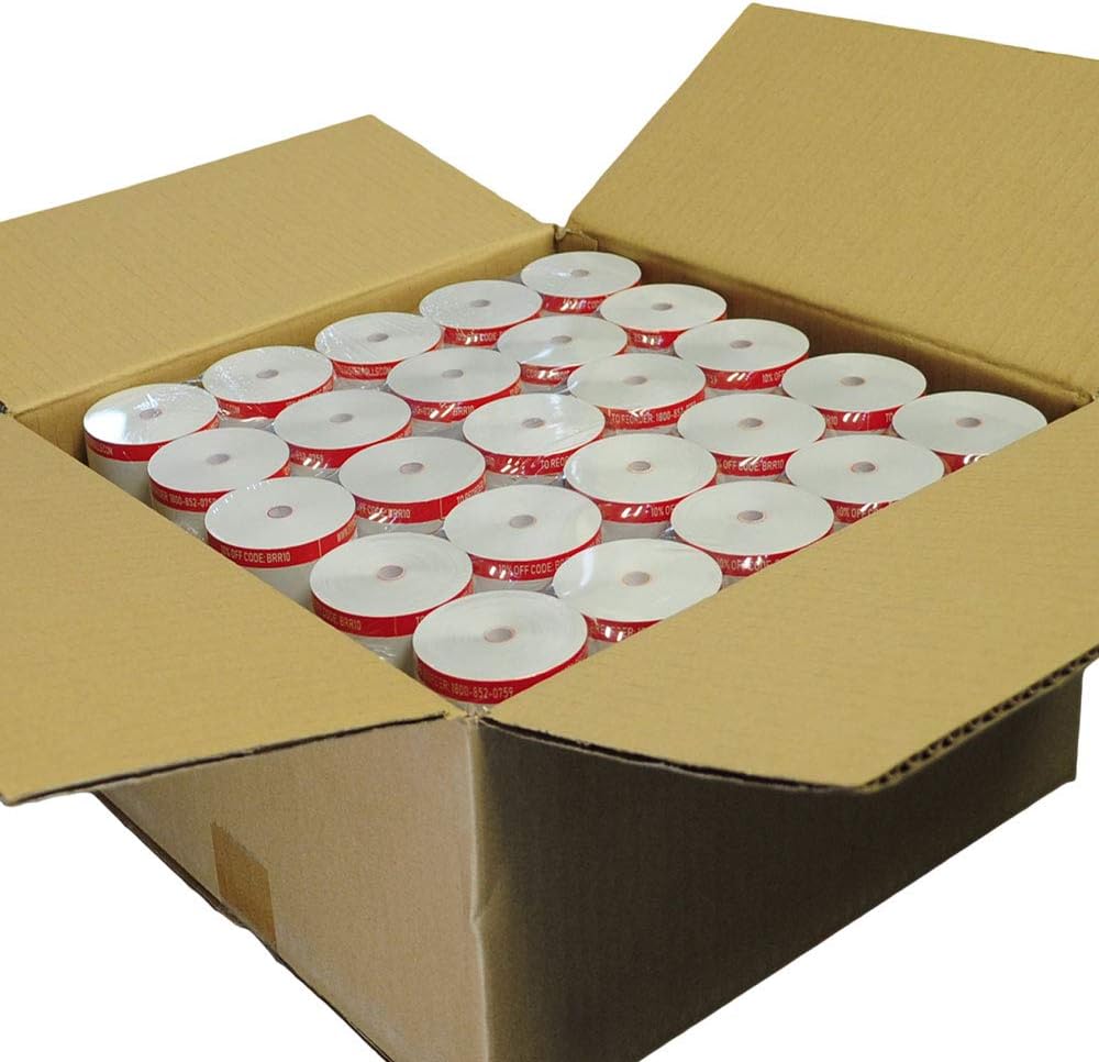 (50 Rolls) 2 1/4 x 50 Thermal Paper Receipt Rolls 2.25 x 50 ft POS Cash Register fits All Credit Card Terminals