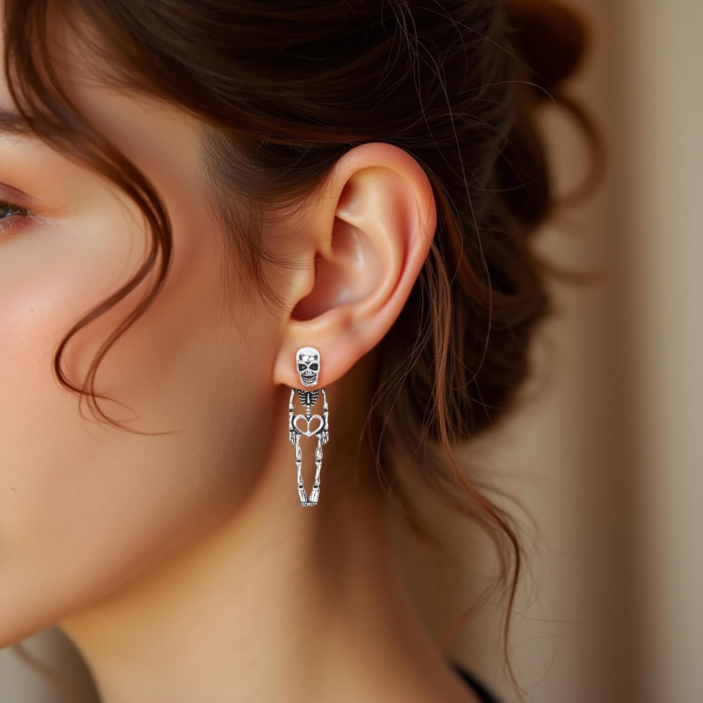 Halloween Earrings Skeleton Skull Dangle BOO Ghost Witch Tassel Terror Knife Earrings