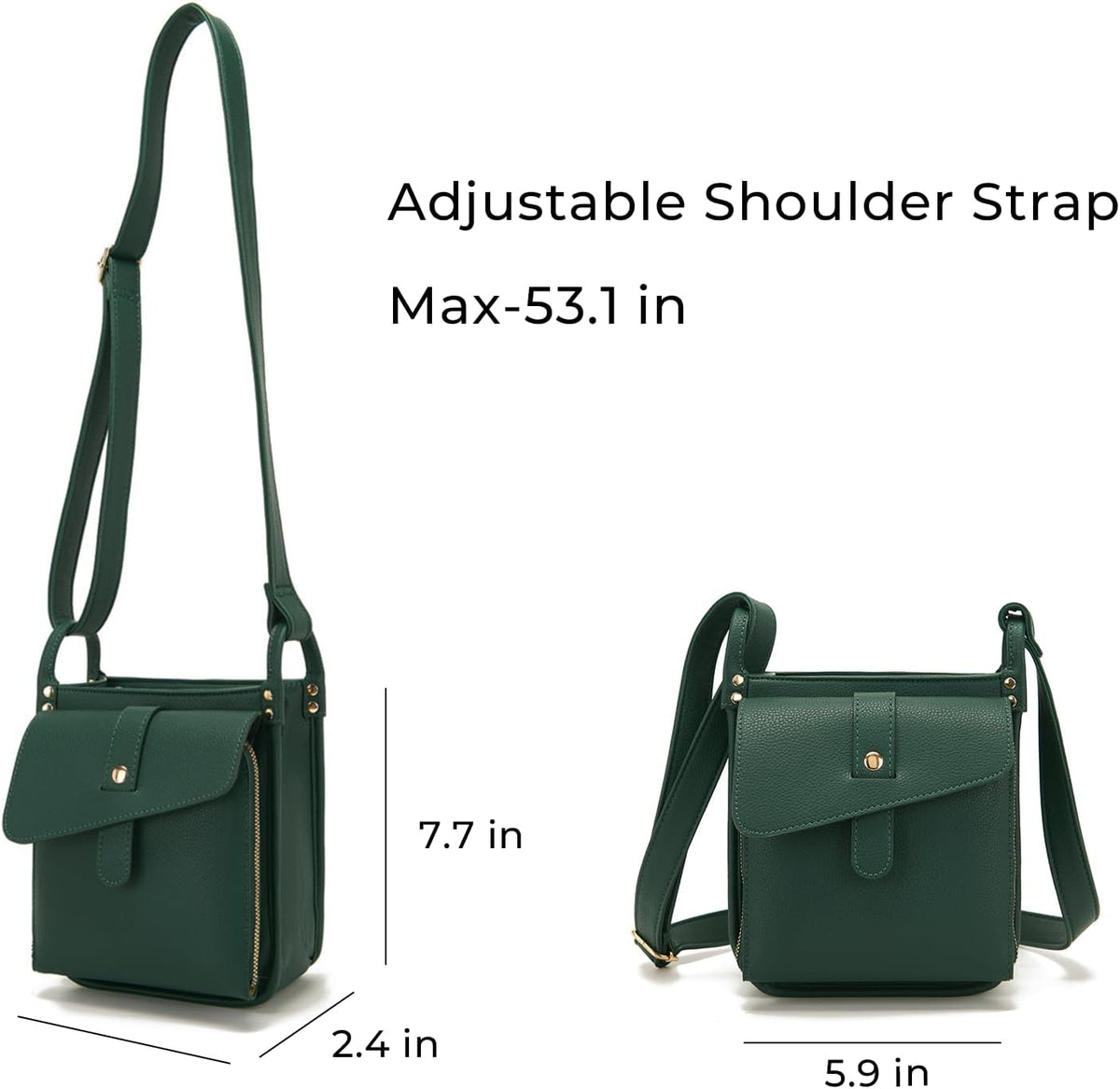 Lexiyat Crossbody Purses for Women Trendy Cell Phone Bag Leather Shoulder Handbags with Card Slots - PuriLite