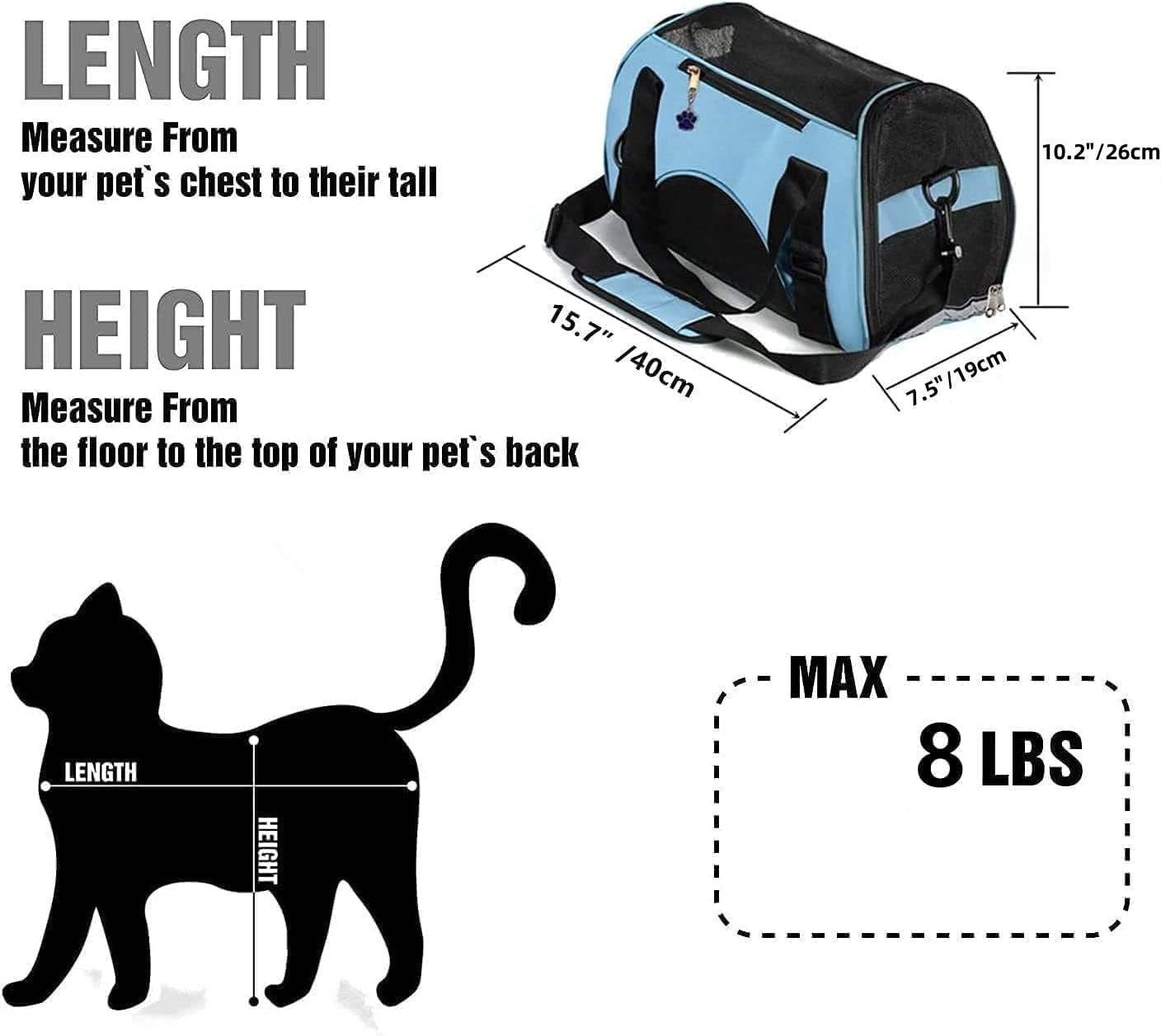 ZaneSun Cat Carrier,Soft-Sided Pet Travel Carrier for Cats,Dogs Puppy Comfort Portable Foldable Pet Bag Airline Approved (Small Rosered)