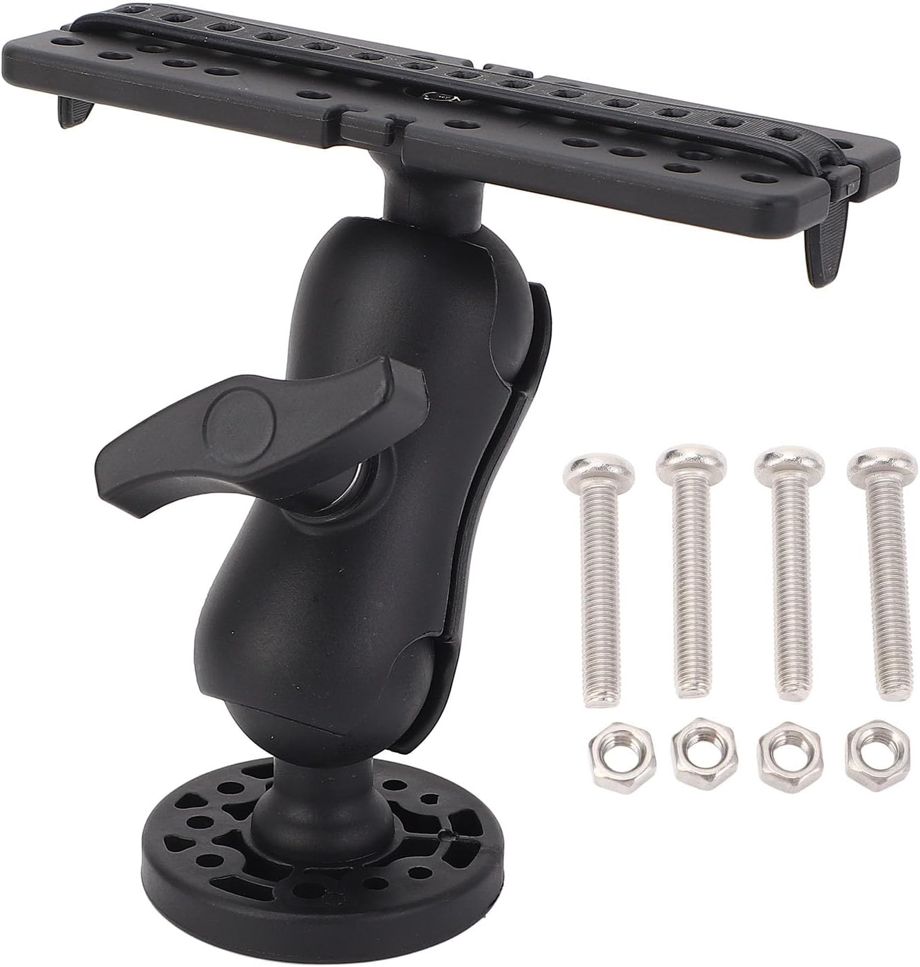 ZAWELIYO Fish Finder Mount Holder Rack 360 Degree Rotatable Height Adjustable Shock for Kayaks Canoes Accessories