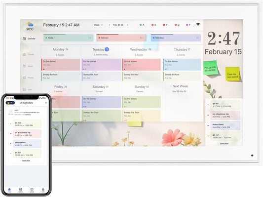 Purilite Select 15.6-Inch Digital Calendar