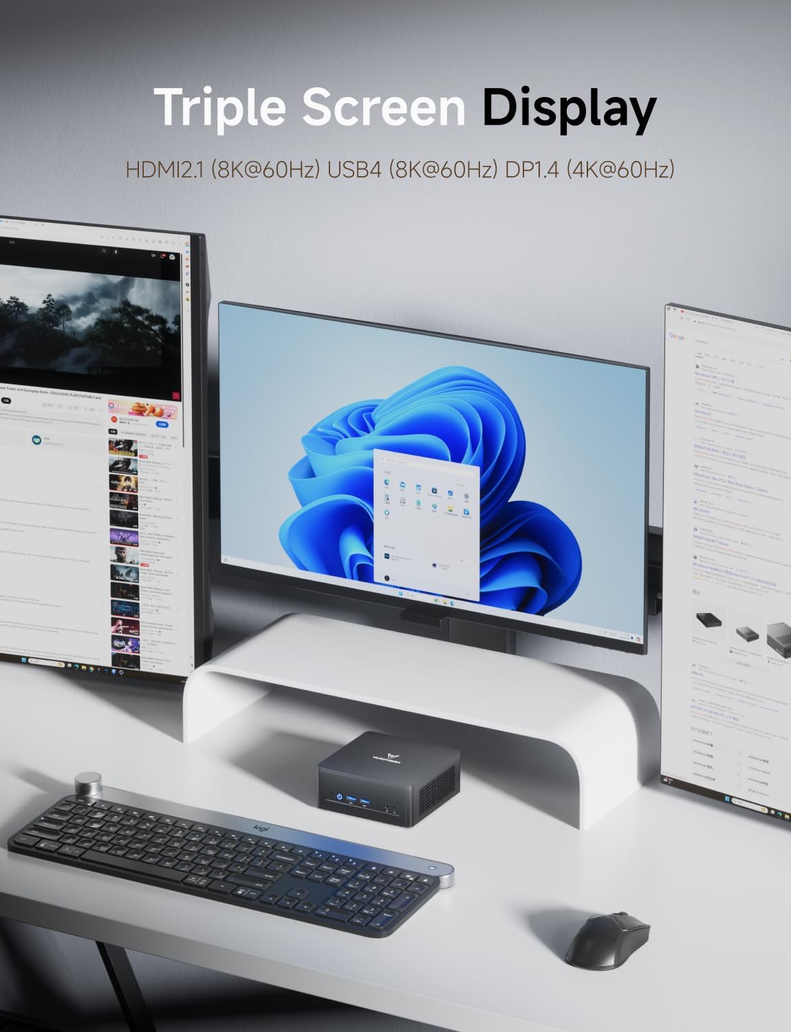 MINISFORUM UM760 Slim Mini PC AMD Ryzen 5 7640HS(6C/12T, up to 4.3GHz) 16GB RAM 1TB SSD Micro Computer, HDMI(4K), DP(4K),USB4(8K) Triple Video Output, AMD Radeon 760M Graphics 2.5G LAN Small PC