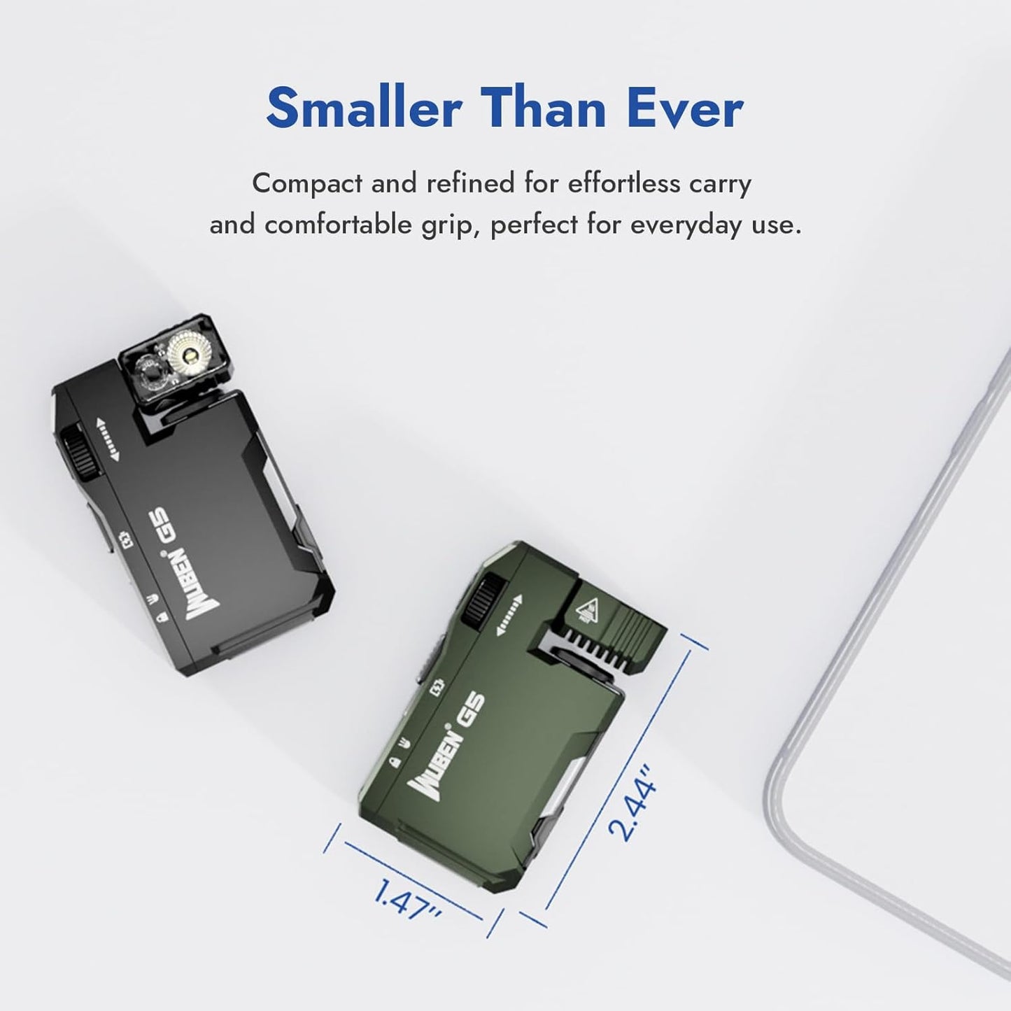 Rechargeable EDC Mini LED Flashlight with RGB Light Modes, 400 Lumens Portable Flat Keychain Flashlight, IP68 Waterproof Magnetic Pocket Light for Camping, Emergency and Everyday Carry