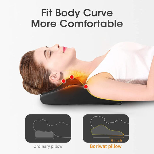 Boriwat Back Massager Neck Shoulder Massager with Heat, Shiatsu Massage Pillow for Pain Relief, Masseur for Neck, Back, Shoulder and Leg, Gifts for Men Women Mom Dad, Stress Relax at Home and Office - PuriLite