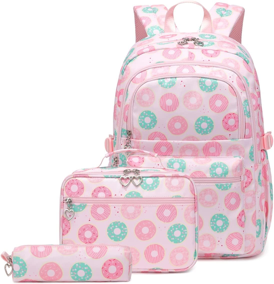 3Pcs Daisy Prints Backpack for Girls Bookbag set Primary School Daypack Elementary Students Knapsack with Lunch Box