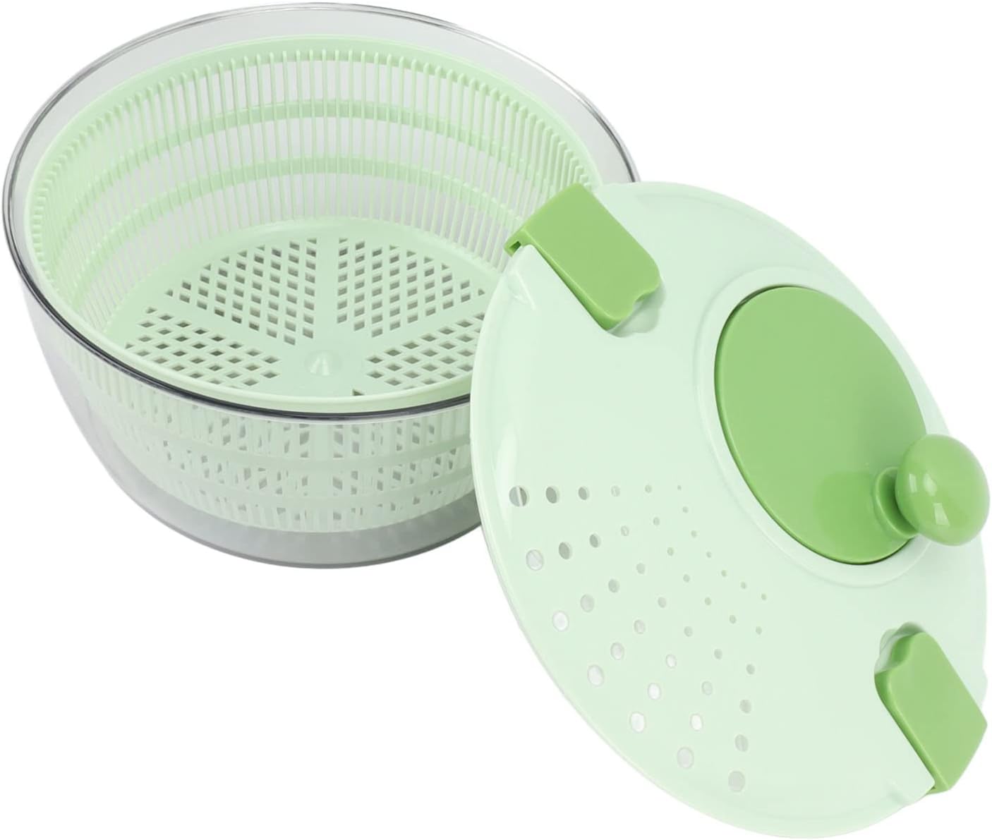 Haofy Plastic Salad Spinner Fast Mixing Salad Dehydrator for Kitchen, Spinners for Vegetables and Fruit (Blue)