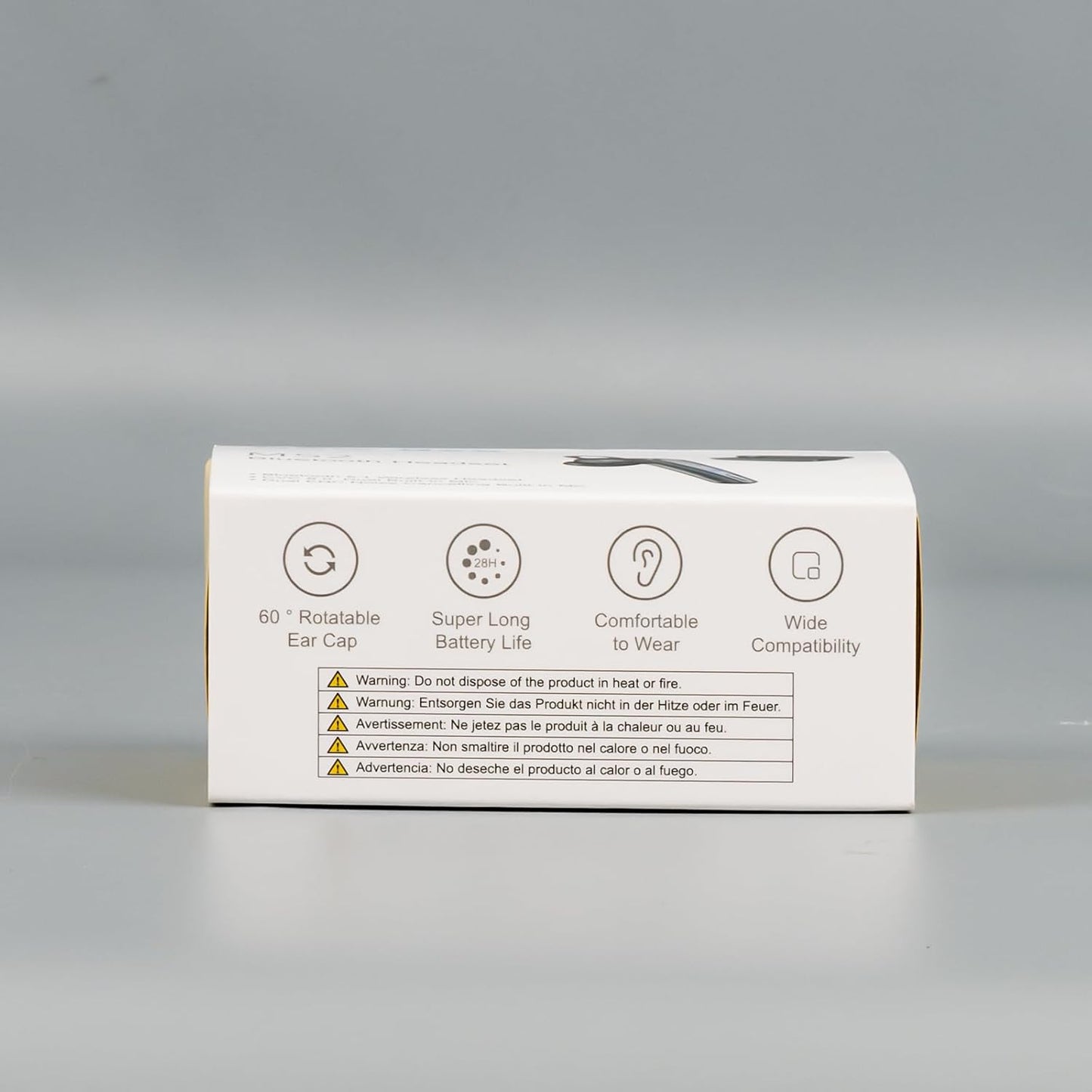 Bluetooth Headset V5.1 Bluetooth Earpiece with 500mAh Charging Case ENC Noise Canceling Mic, LED Battery Display Hands-Free Single-Ear Earbud for Cell Phone Business Calls