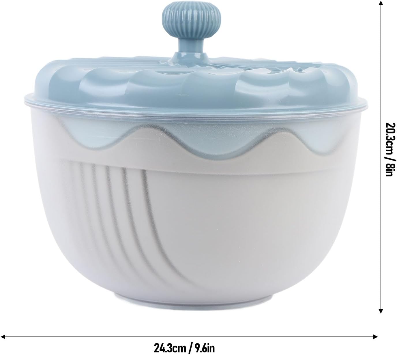 Salad Spinner, Efficient Lettuce Spinner Vegetables Fruits Wash Bowl Quick Drying Multifunctional Green Salad Dryer for Washing and Draining Greens, Fruits (Beige)