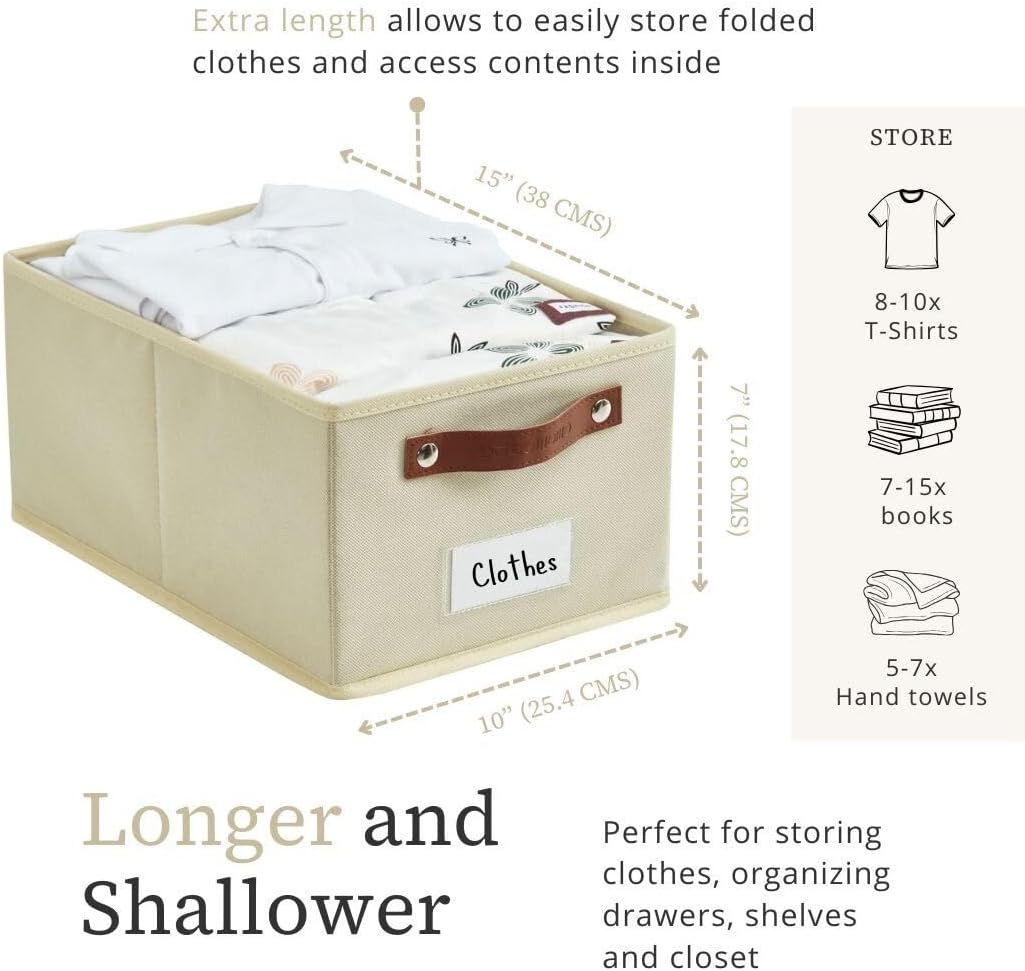 DECOMOMO Cube Storage Bin, Storage Cubes with Labels, Baskets for Shelves Kallax Linen Closet Organizers (Cube 10.5x11"/ 6pcs, Black)