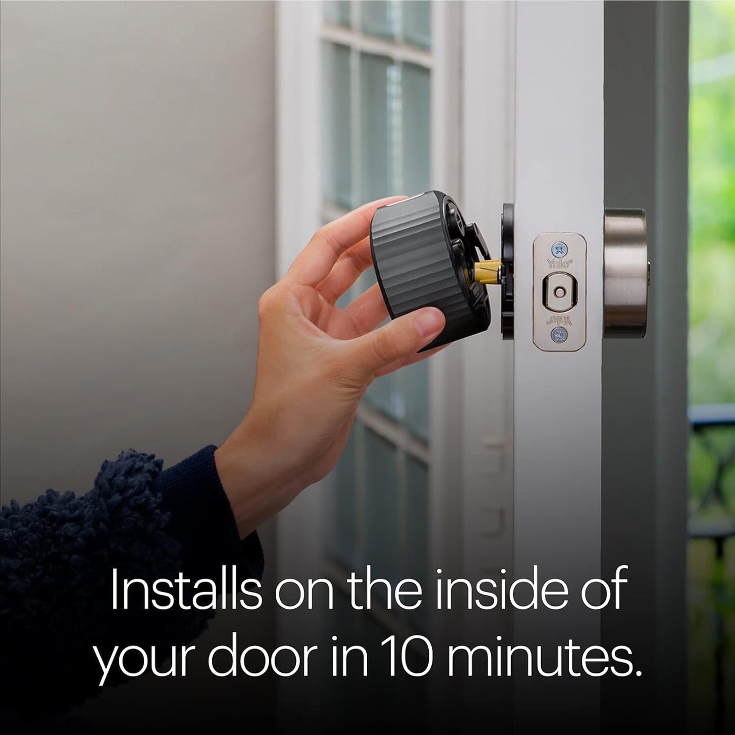 August Home, Silver Wi-Fi Connected Smart Keyless Entry Door Lock, Electronic Door Lock Fits Your Existing Deadbolt in Minutes, AUG-SL05-M01-S01
