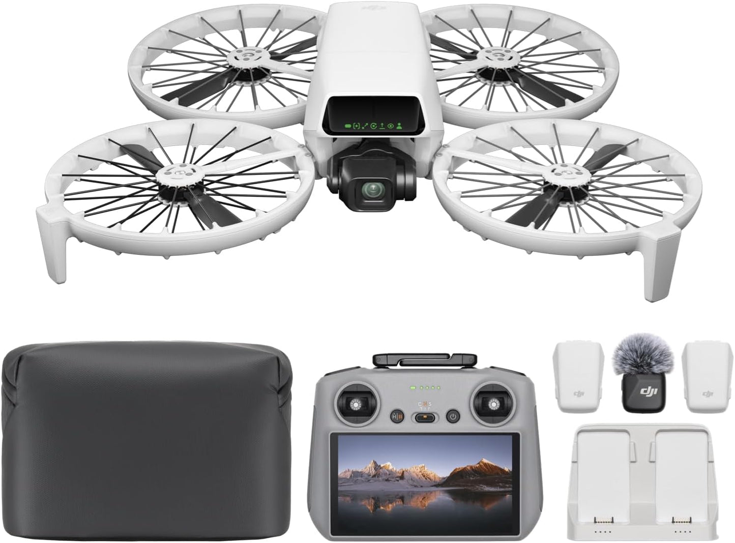 DJI Flip (RC-N3), Drone with 4K UHD Camera for Adults, Under 249 g, 3-Axis Gimbal Stabilization, 44000ft/13km Video Transmission, Palm Takeoff, Auto Return, 31-Min Flight Time, Intelligent Flight