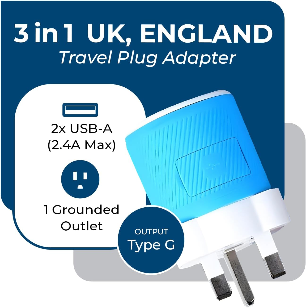 OREI South Africa, Botswana, Namibia Travel Plug Adapter with Dual USB - USA Input - Type M (U2U-10L), Will work with Cell Phones, Camera, Laptop, Tablets, iPad, iPhone