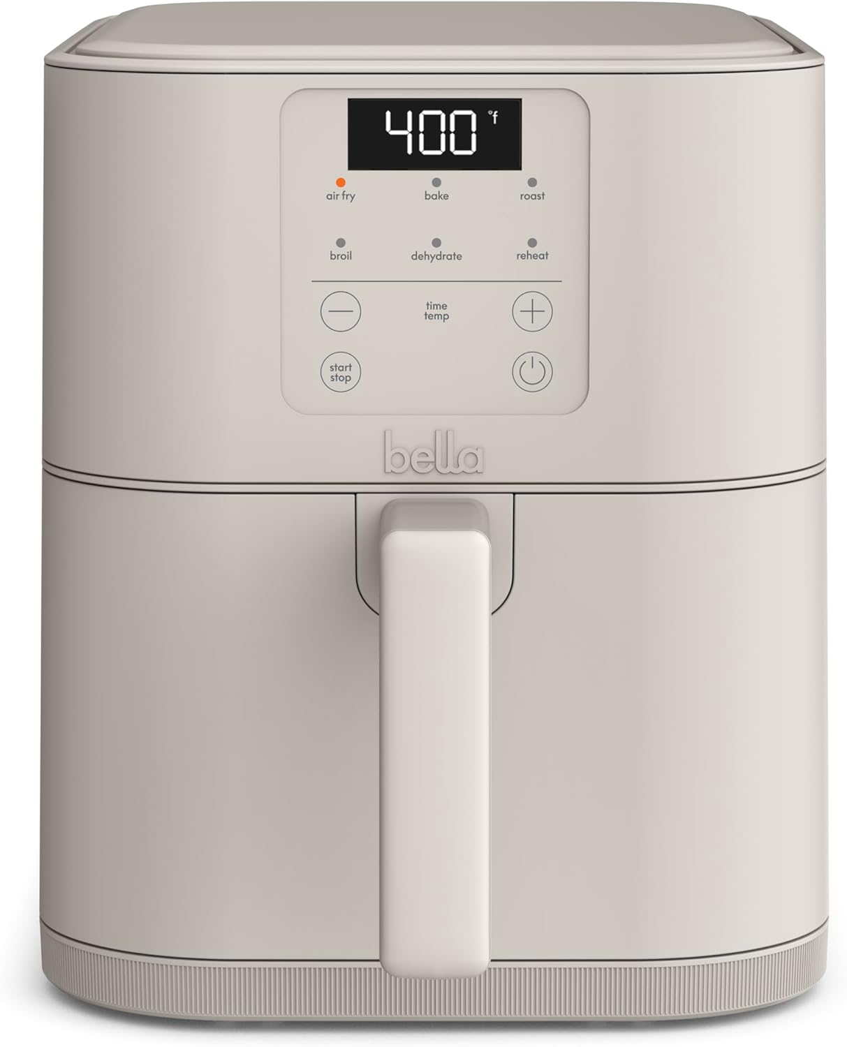bella 4Qt Slim Air Fryer, Fits-anywhere Kitchenware, EverGood Ceramic Nonstick Coating, Adjustable Temperature, 6 Preset Cooking Options, 60 Min Auto Shutoff w Audible Tone, 3.3lb Capacity, Surf
