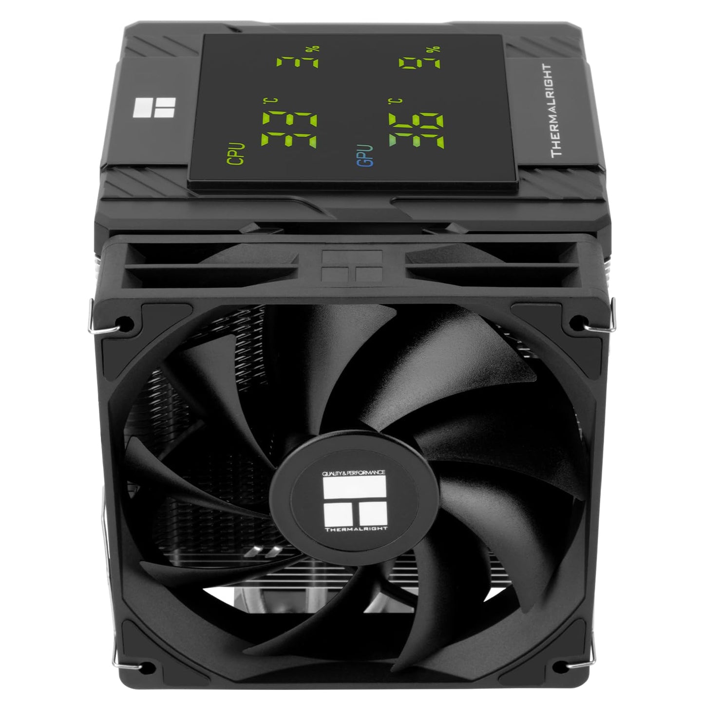 Thermalright Peerless Assassin 120 Digital ARGB Black CPU Air Cooler, Digital Screen Top Cover,6 Heatpipes Computer CPU Cooler, for AM4/AM5,Intel LGA1700/1851/1150/1151/1200,PC Cooler-Black ARGB