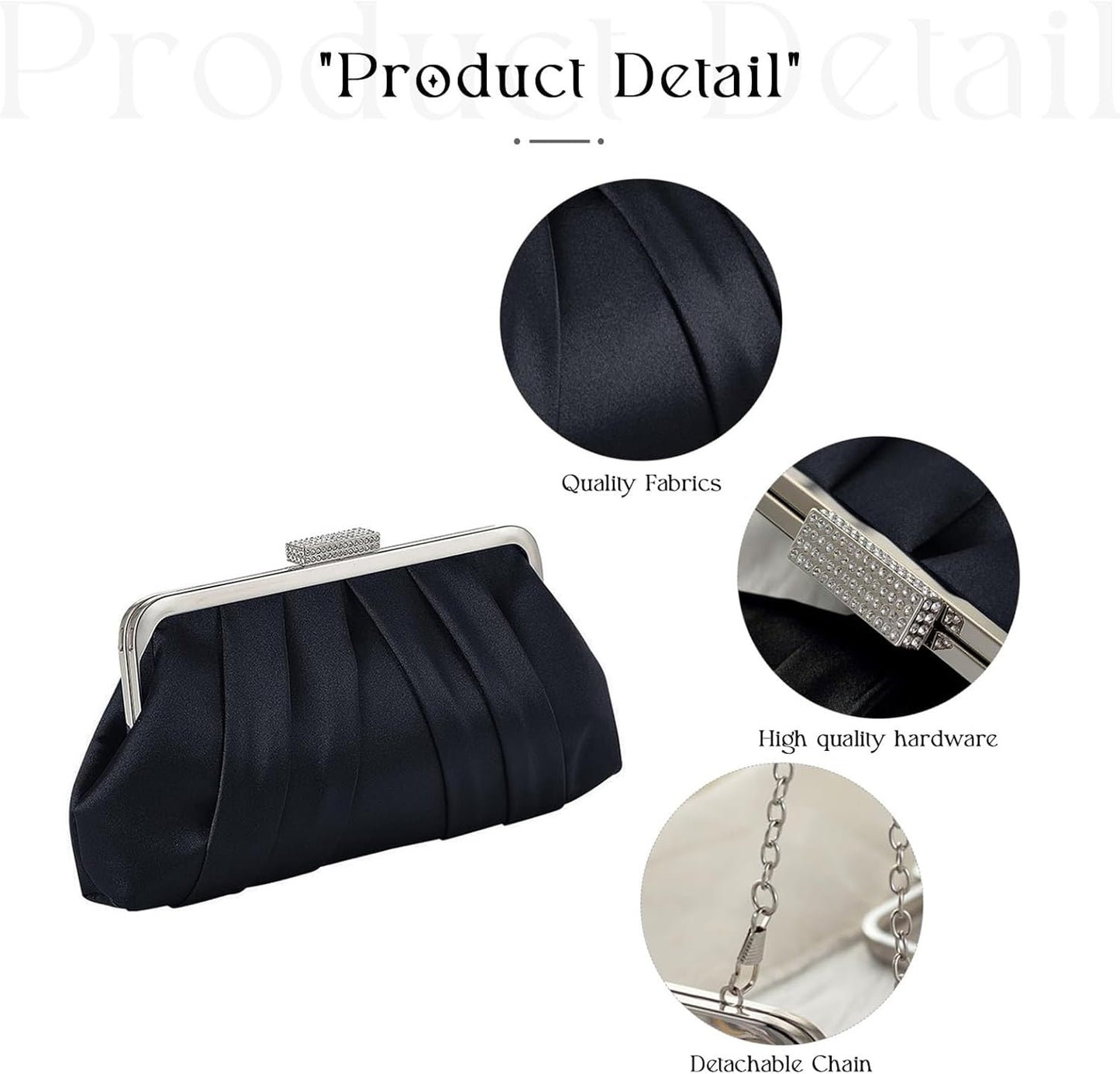 JAMBHALA Seashell Purse for Women Clear Evening Shoulder Bags with Pearl Chain
