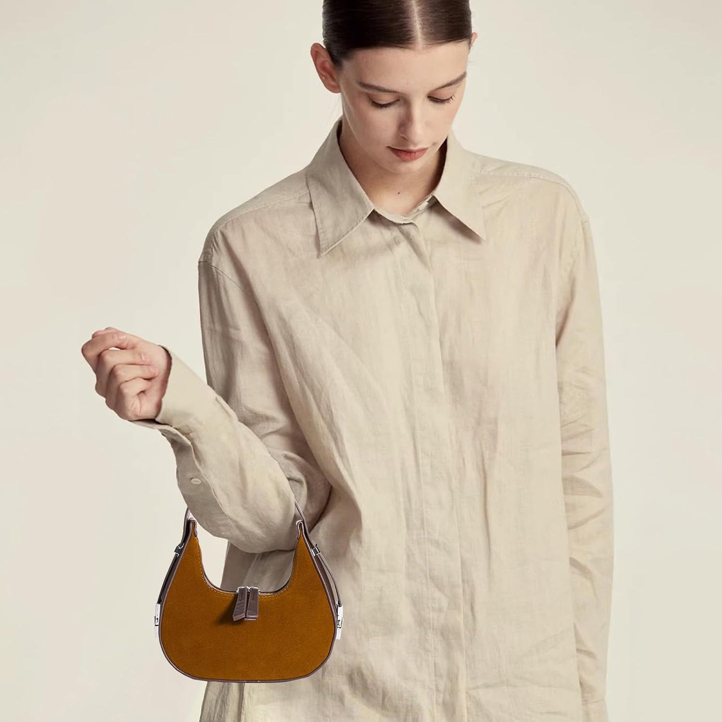 Prpeko Shoulder Bag Crescent Retro Y2k Hobo Handbags 90s Underarm Purse Bag Fashion Clutch Purses for Women