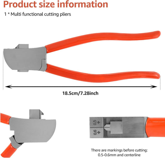 Key Cutter, 2-in-1 Tooth Key Cutting Pliers, Hard Alloy Steel Key Cutter Machine Tool, Multifunctional Manual Key Duplicate Pliers for Vehicle Car Door Keys, Chrome